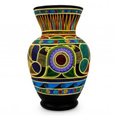 Ceramic Eclipse Vase Handcrafted Art &apos;Nahua Doves&apos; NOVICA Mexico   362413559213